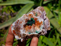 Natural Ball Malachite and Drusy Quartz On Dolomite Matrix Specimens x 6 From Mindingi Mine, Kambove, Congo