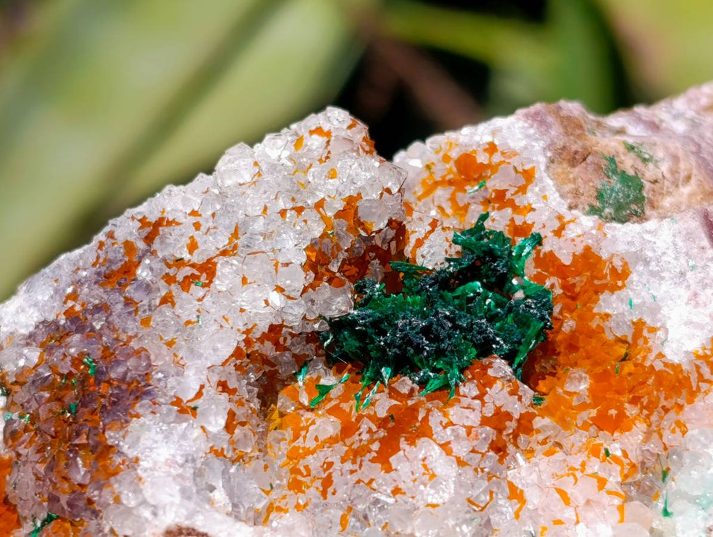 Natural Ball Malachite and Drusy Quartz On Dolomite Matrix Specimens x 6 From Mindingi Mine, Kambove, Congo - Toprock Gemstones and Minerals 