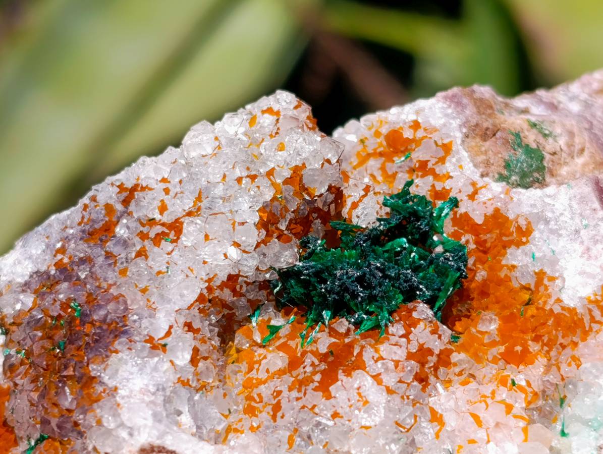 Natural Ball Malachite and Drusy Quartz On Dolomite Matrix Specimens x 6 From Mindingi Mine, Kambove, Congo - Toprock Gemstones and Minerals 