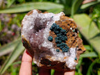 Natural Ball Malachite and Drusy Quartz On Dolomite Matrix Specimens x 6 From Mindingi Mine, Kambove, Congo - Toprock Gemstones and Minerals 