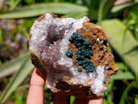 Natural Ball Malachite and Drusy Quartz On Dolomite Matrix Specimens x 6 From Mindingi Mine, Kambove, Congo