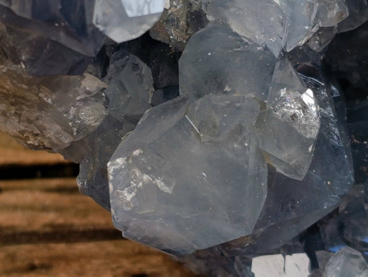 Natural Blue Celestite Geode Specimen x 1 From Sakoany, Madagascar - Toprock Gemstones and Minerals 