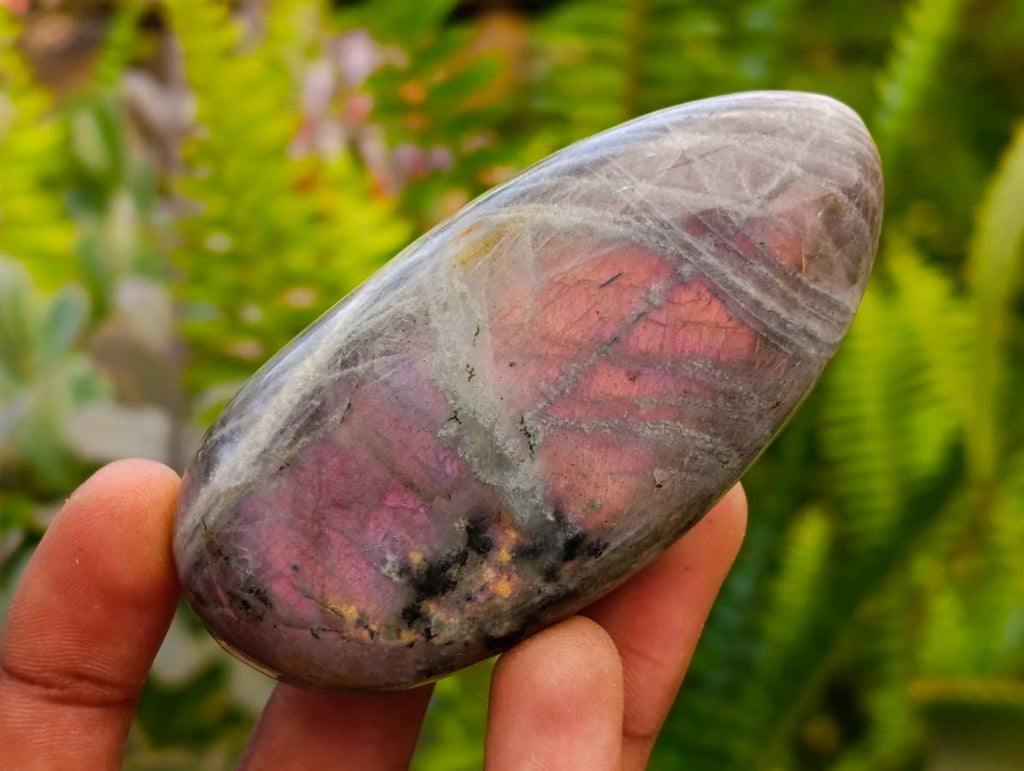 Polished Rare Purple Sunset Labradorite Galets x 12 From Tulear, Madagascar - Toprock Gemstones and Minerals 