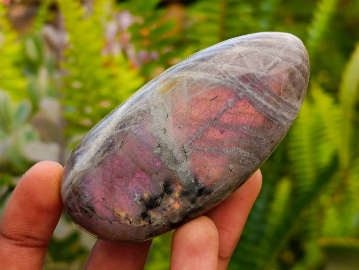 Polished Rare Purple Sunset Labradorite Galets x 12 From Tulear, Madagascar - Toprock Gemstones and Minerals 