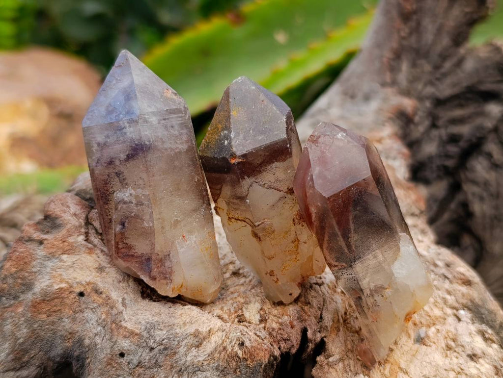 Natural Red Hematoid Quartz Clusters And Crystals x 35 From Karoi, Zimbabwe - Toprock Gemstones and Minerals 