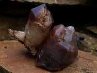 Natural Red Hematoid Quartz Clusters And Crystals x 35 From Karoi, Zimbabwe