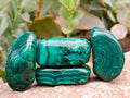 Polished Flower Banded Malachite Free Forms x 35 From Congo - Toprock Gemstones and Minerals 