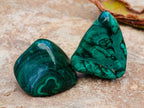 Polished Flower Banded Malachite Free Forms x 35 From Congo - Toprock Gemstones and Minerals 