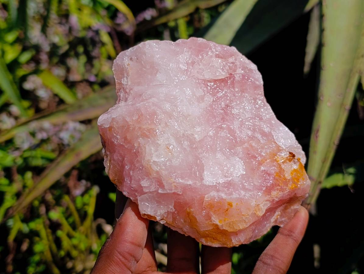 Natural Rose Quartz And Emerald Mica 'Mutokolite' Rough Specimens x 5 From Southern Africa - Toprock Gemstones and Minerals 