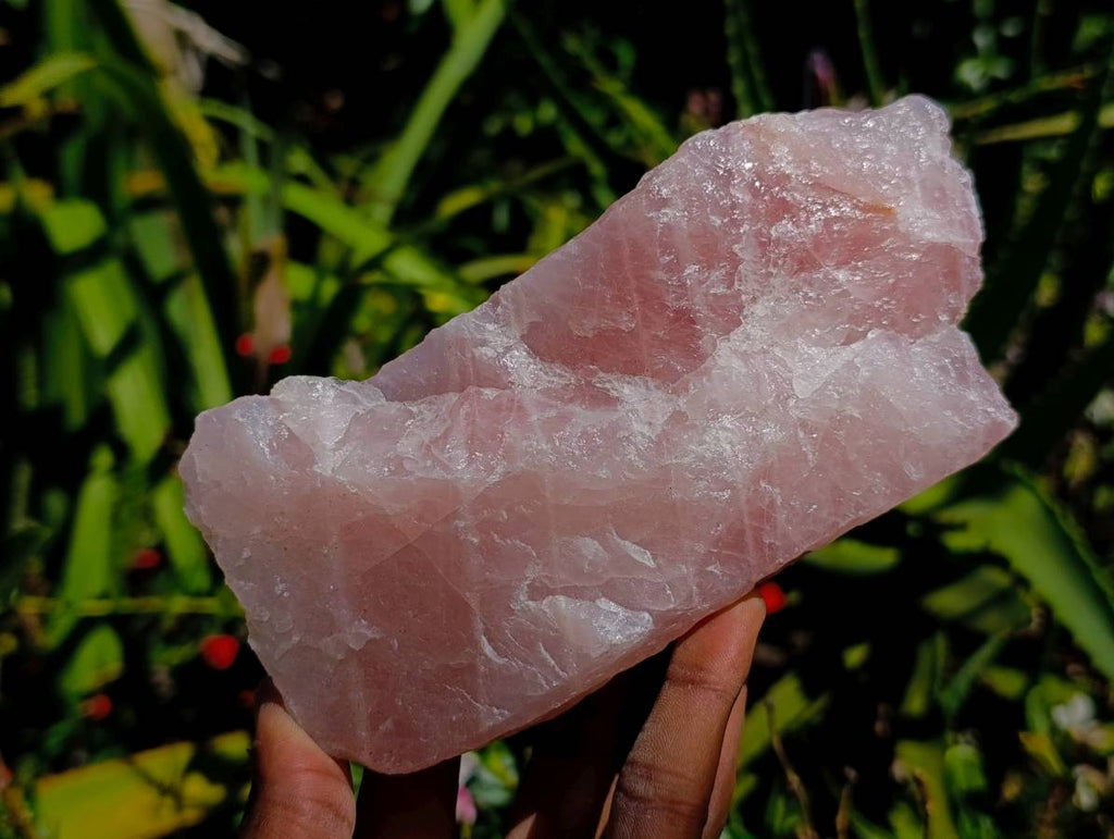 Natural Rose Quartz And Emerald Mica 'Mutokolite' Rough Specimens x 5 From Southern Africa - Toprock Gemstones and Minerals 