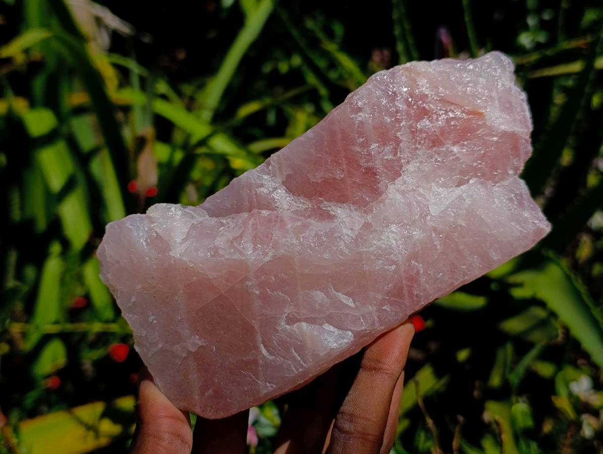 Natural Rose Quartz And Emerald Mica 'Mutokolite' Rough Specimens x 5 From Southern Africa - Toprock Gemstones and Minerals 