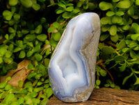 Polished Blue Lace Agate Standing Free Forms x 1 From Nsanje, Malawi - Toprock Gemstones and Minerals 