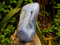 Polished Blue Lace Agate Standing Free Forms x 1 From Nsanje, Malawi - Toprock Gemstones and Minerals 