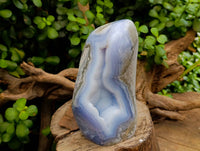 Polished Blue Lace Agate Standing Free Forms x 1 From Nsanje, Malawi - Toprock Gemstones and Minerals 