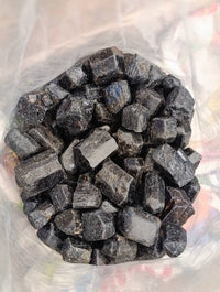 Natural Alluvial Schorl Black Tourmaline Crystals x 2.84 Kg Lot From Zimbabwe
