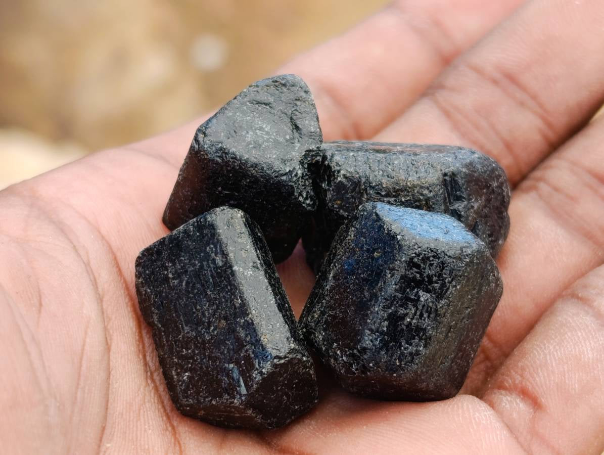Natural Alluvial Schorl Black Tourmaline Crystals x 2.84 Kg Lot From Zimbabwe - Toprock Gemstones and Minerals 