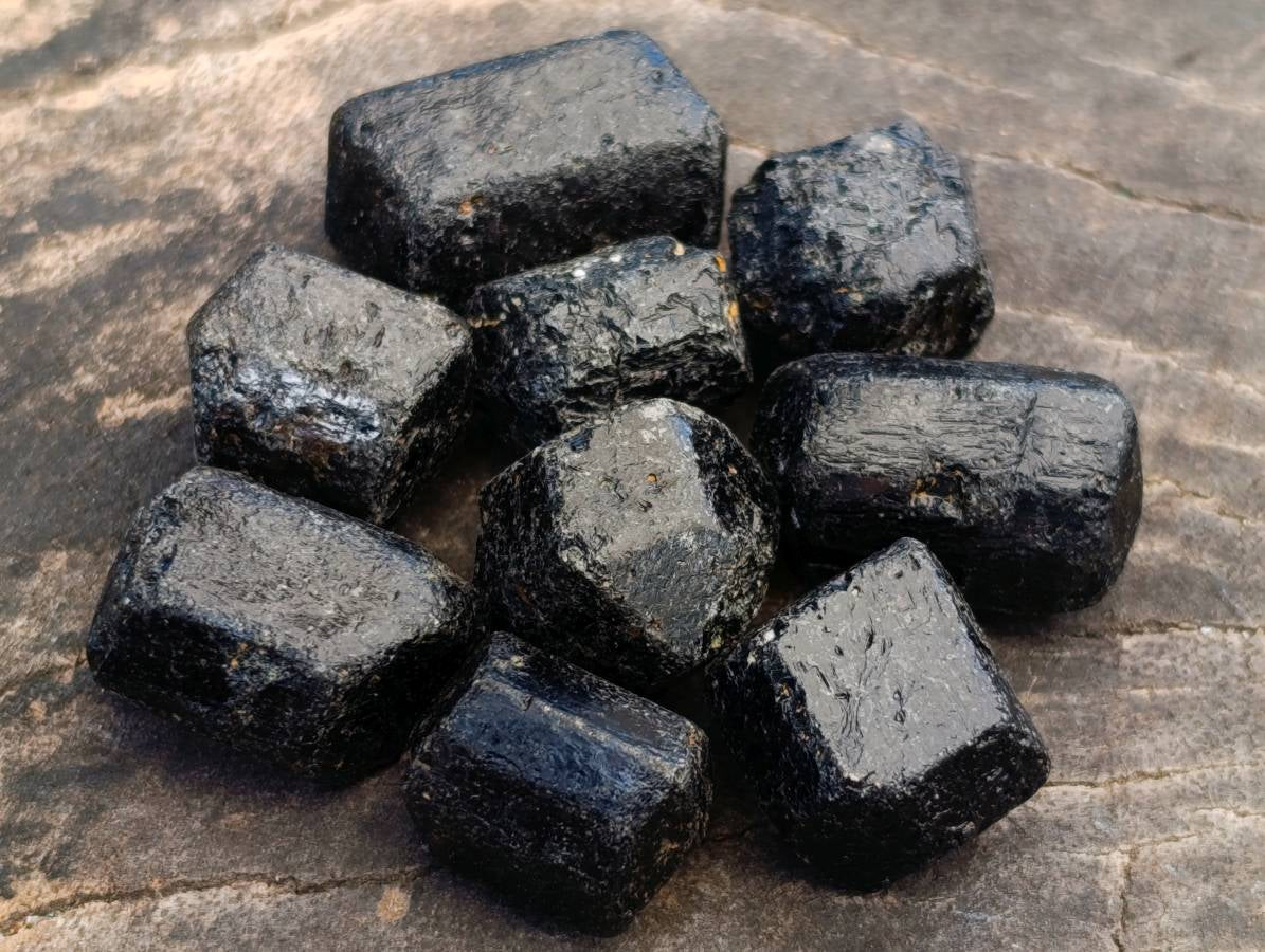 Natural Alluvial Schorl Black Tourmaline Crystals x 2.84 Kg Lot From Zimbabwe - Toprock Gemstones and Minerals 