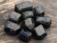Natural Alluvial Schorl Black Tourmaline Crystals x 2.84 Kg Lot From Zimbabwe
