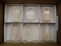 Polished Quartz Crystals x 6 From Madagascar