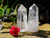 Polished Quartz Crystals x 6 From Madagascar