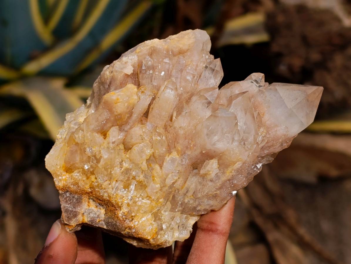 Natural Smokey Phantom Quartz Clusters x 3 From Luena, Congo - Toprock Gemstones and Minerals 