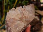 Natural Smokey Phantom Quartz Clusters x 3 From Luena, Congo - Toprock Gemstones and Minerals 