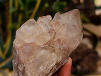 Natural Smokey Phantom Quartz Clusters x 3 From Luena, Congo