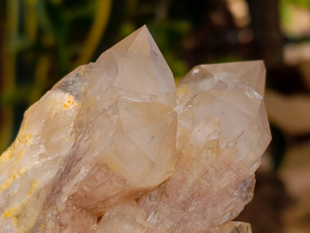 Natural Smokey Phantom Quartz Clusters x 3 From Luena, Congo - Toprock Gemstones and Minerals 