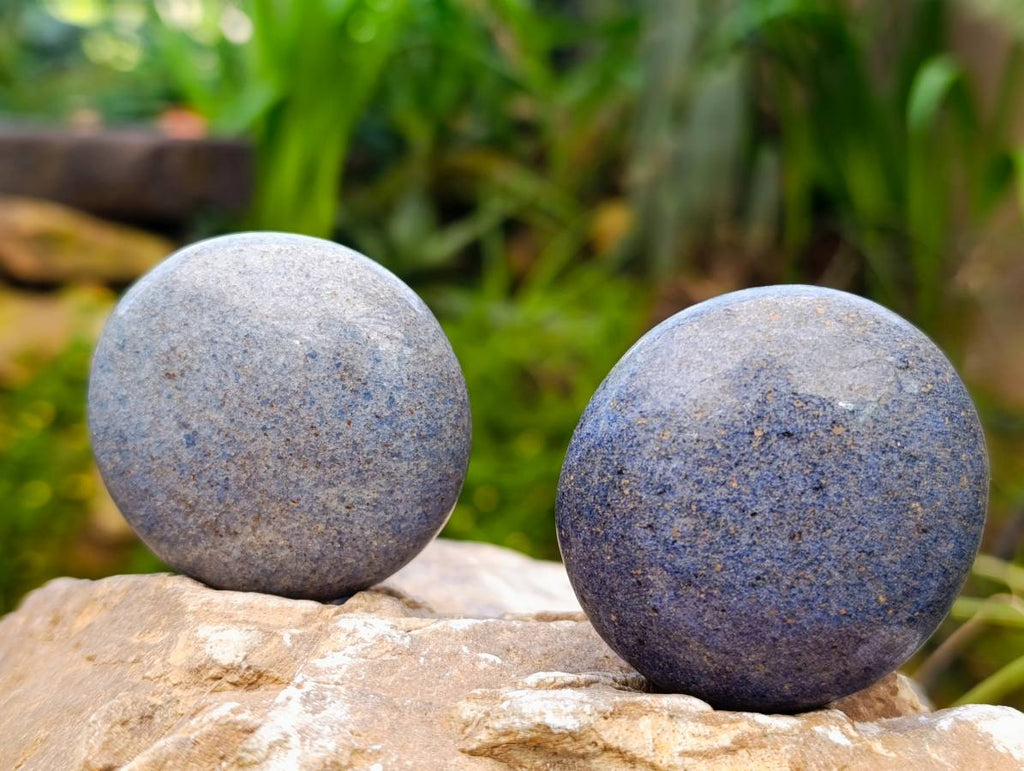 Polished Lazulite Galets x 12 From Madagascar - Toprock Gemstones and Minerals 