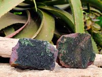 Natural Libethenite Crystals On Dolomite Matrix Specimens x 4 From Shituru, Congo