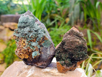 Natural Libethenite Crystals On Dolomite Matrix Specimens x 4 From Shituru, Congo
