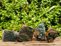 Natural Libethenite Crystals On Dolomite Matrix Specimens x 4 From Shituru, Congo