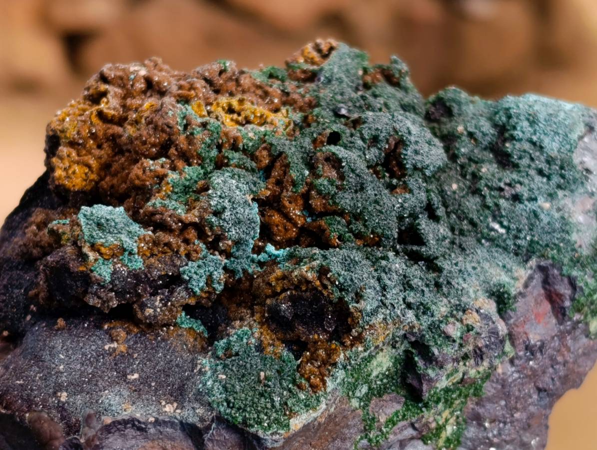 Natural Libethenite Crystals On Dolomite Matrix Specimens x 4 From Shituru, Congo - Toprock Gemstones and Minerals 