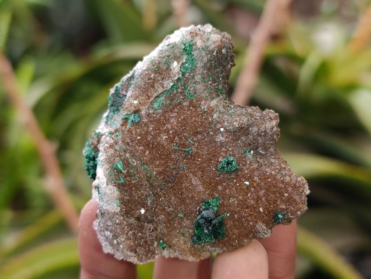 Natural Ball Malachite and Drusy Quartz On Dolomite Matrix Specimens x 6 From Mindingi Mine, Kambove, Congo - Toprock Gemstones and Minerals 