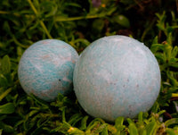 Polished Amazonite Spheres x 6 From Madagascar