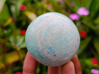 Polished Amazonite Spheres x 6 From Madagascar