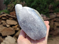 Polished Blue Lace Agate Standing Free Form x 1 From Nsanje, Malawi