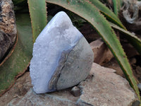 Polished Blue Lace Agate Standing Free Form x 1 From Nsanje, Malawi