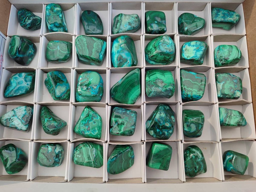 Polished Malacolla Free Forms x 35 From Kulukuluku, Congo - Toprock Gemstones and Minerals 
