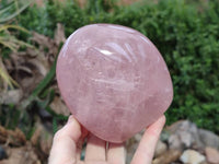 Polished Rose Quartz Standing Free Form x 2 From Madagascar