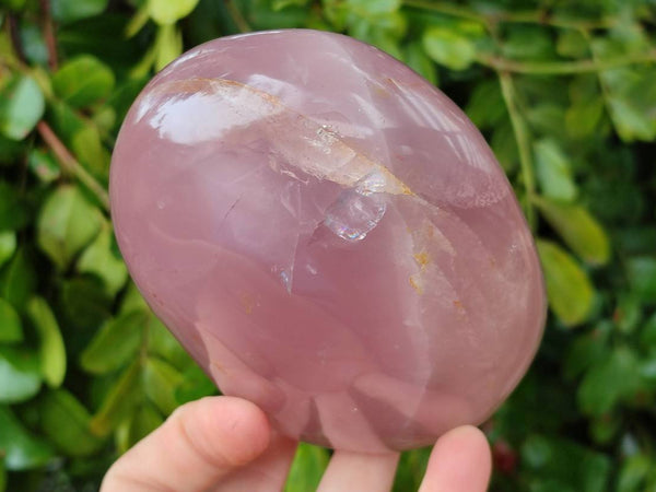 Polished Rose Quartz Standing Free Form x 2 From Madagascar