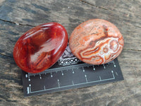 Polished Carnelian Agate Gemstone Galets x 20 From Madagascar