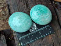 Polished Amazonite Palm Stones x 12 From Madagascar
