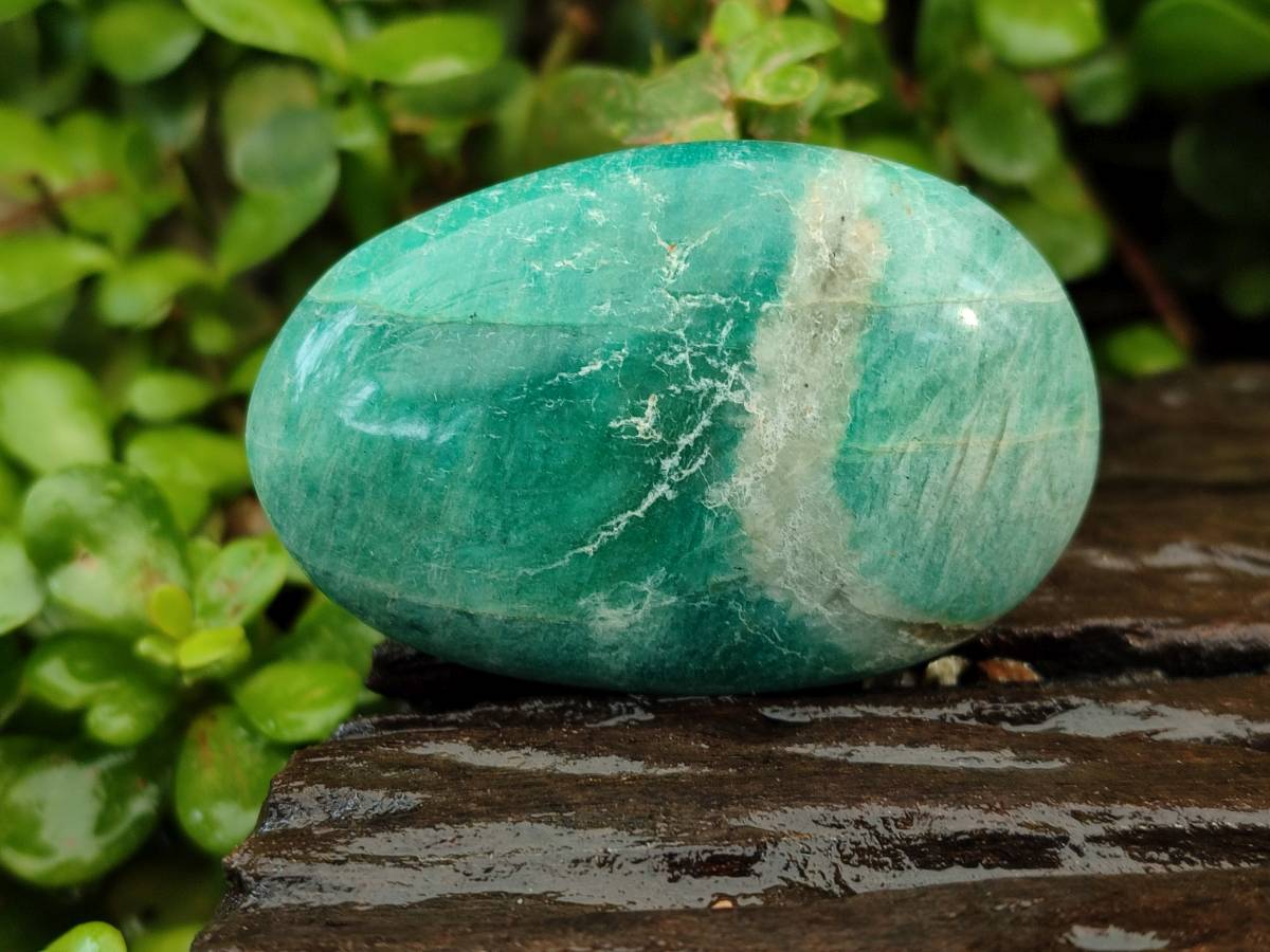 Polished Amazonite Palm Stones x 12 From Madagascar - Toprock Gemstones and Minerals 