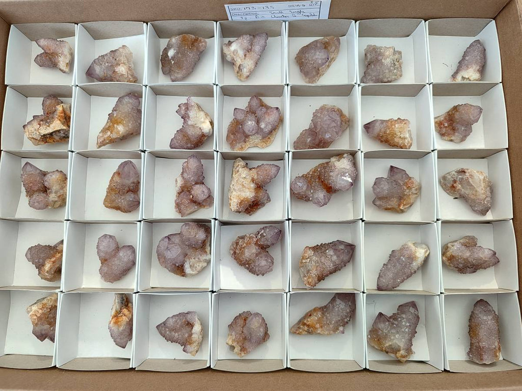 Natural Amethyst Spirit Quartz Clusters & Crystals x 35 From Boekenhouthoek, South Africa - Toprock Gemstones and Minerals 