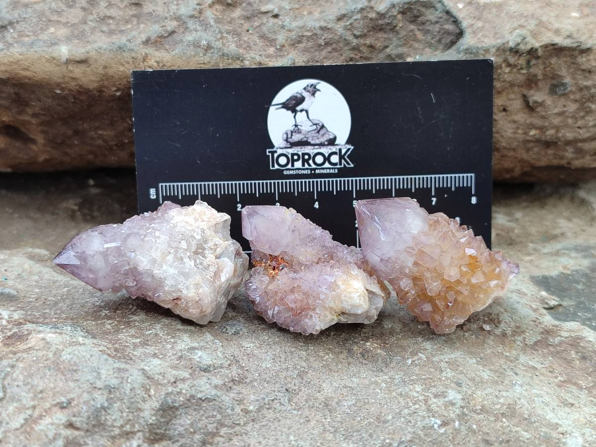 Natural Amethyst Spirit Quartz Clusters & Crystals x 35 From Boekenhouthoek, South Africa - Toprock Gemstones and Minerals 