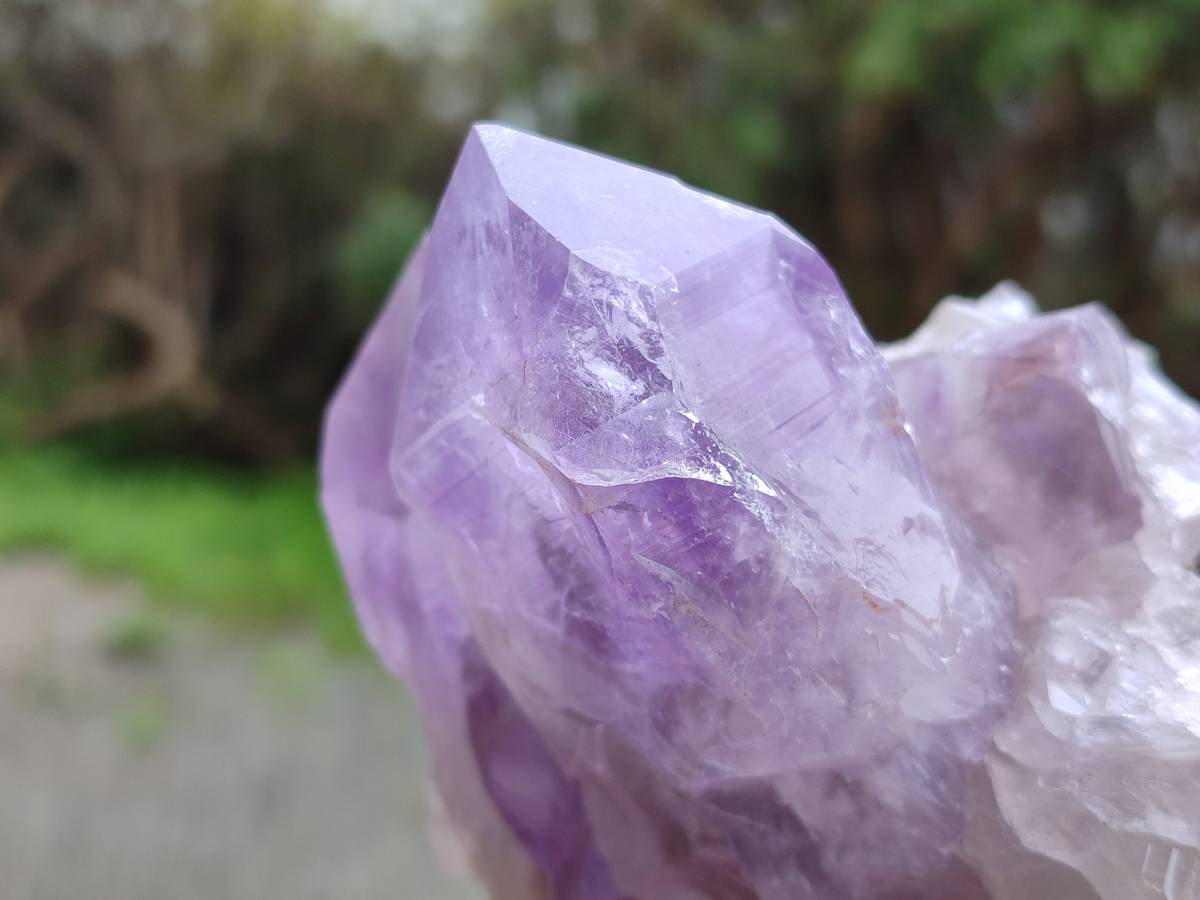 Natural Jacaranda Amethyst Quartz Crystals x 3 From Mumbwa, Zambia - Toprock Gemstones and Minerals 