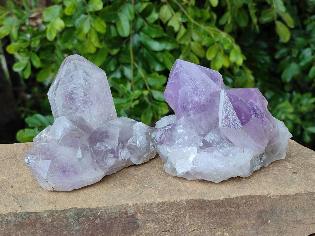 Natural Jacaranda Amethyst Quartz Crystals x 3 From Mumbwa, Zambia - Toprock Gemstones and Minerals 