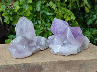 Natural Jacaranda Amethyst Quartz Crystals x 3 From Mumbwa, Zambia
