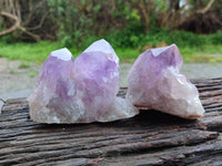 Natural Jacaranda Amethyst Quartz Crystals x 3 From Mumbwa, Zambia